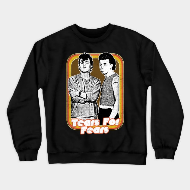 80s Vintage-Style Tears For Fears Design Crewneck Sweatshirt by DankFutura